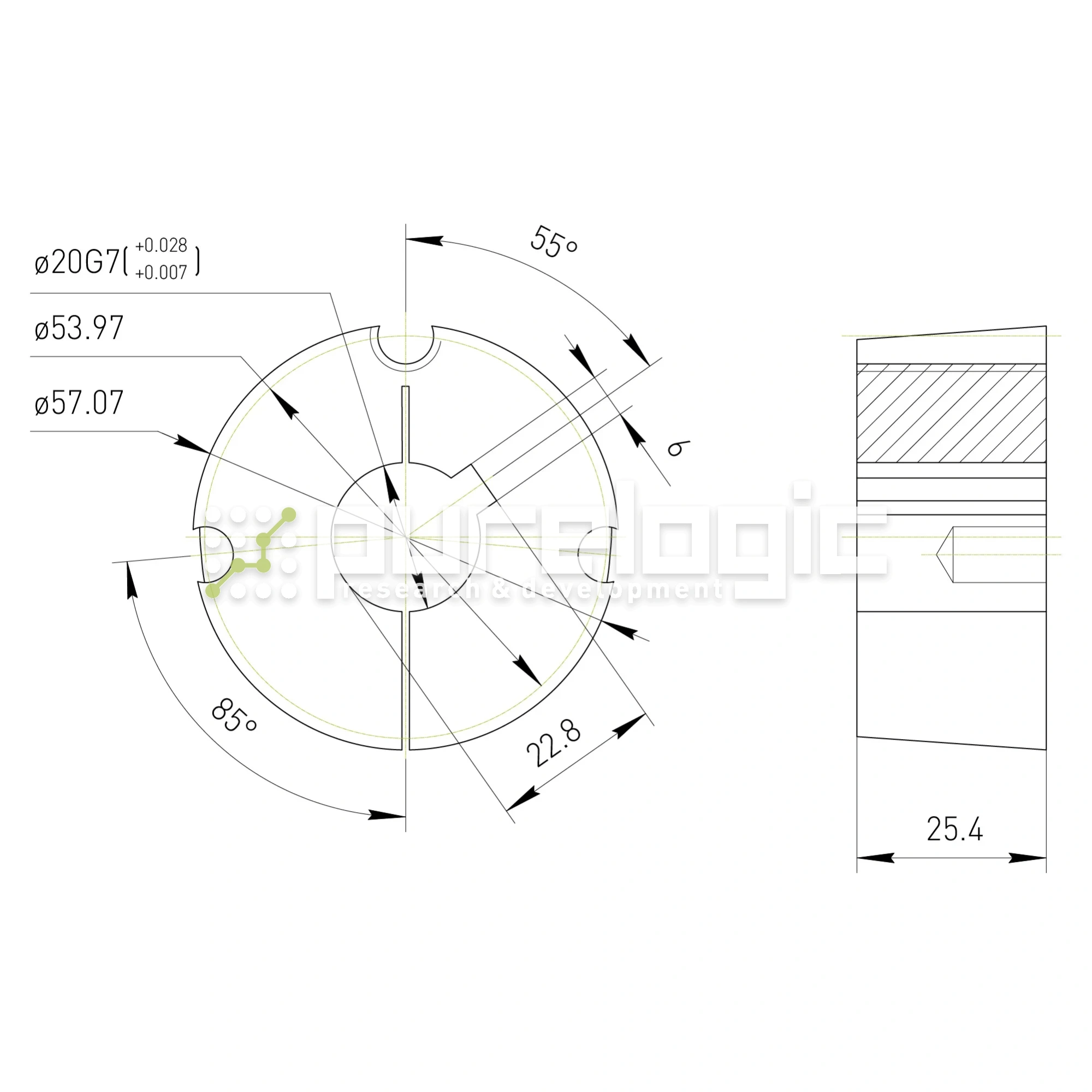 Втулка тапербуш 1610-20 458 Втулка тапербуш 1610-20 фото
