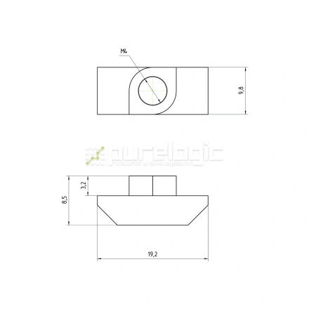 Гайка Т-образная 45TM4 фото