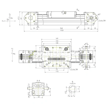 Модуль линейного перемещения CCM-W60-1100-5A фото