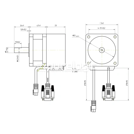 Двигатель шаговый с энкодером CS-M21706 фото