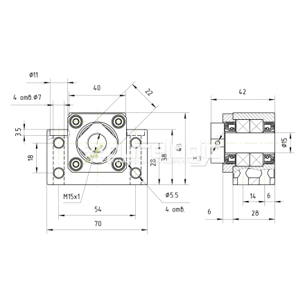 Опора ШВП BSS BK15-C7 фото