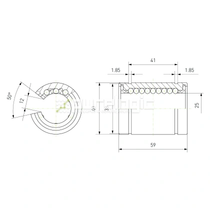 Втулка шариковая LM25-OP фото