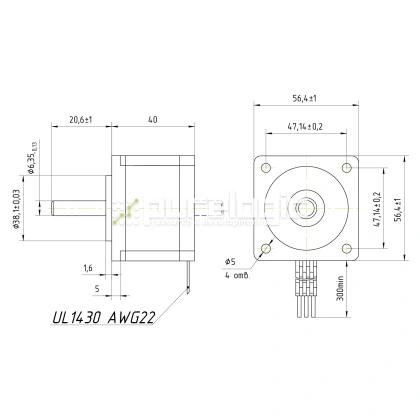 Двигатель шаговый FL57STH41-2804B фото
