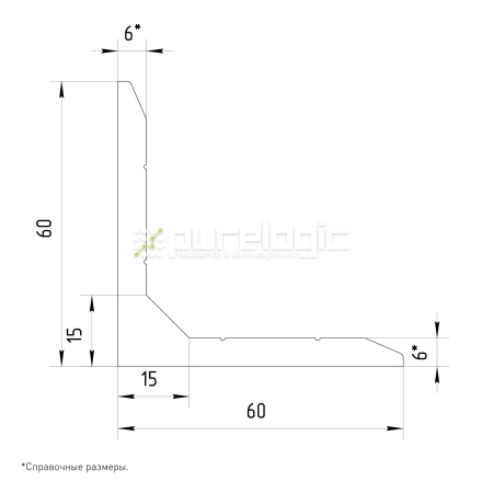 Алюминиевый уголок HXB6060x6 фото