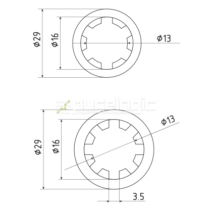 Шлицевая втулка SN-13x16 фото