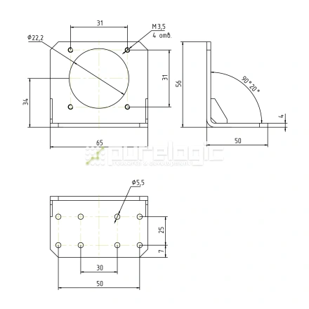 Угловой кронштейн PLMB42 фото