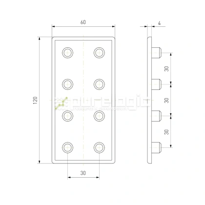 Пластиковая торцевая заглушка 60120BG фото