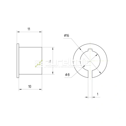 Втулка переходная PG14x8 фото