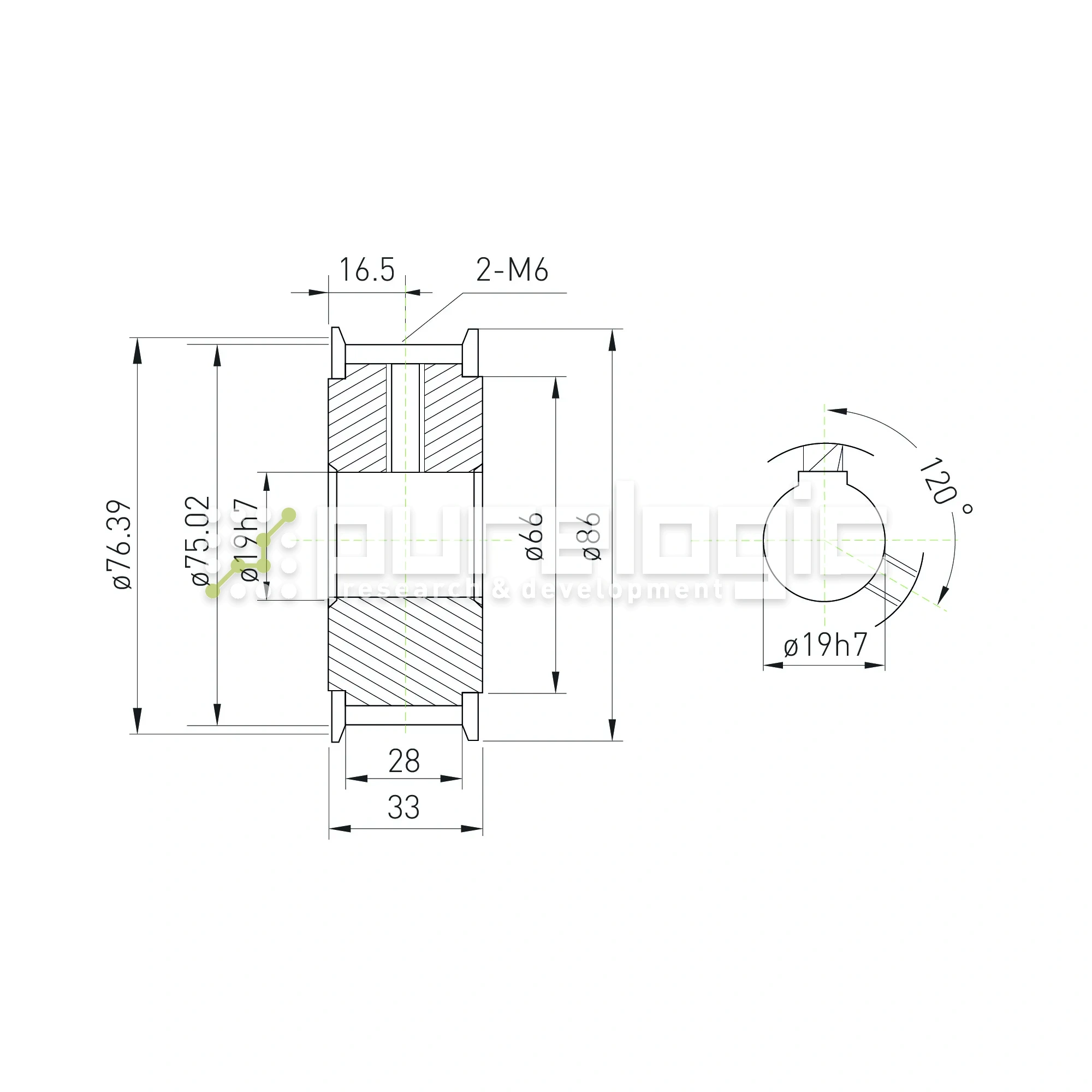 Шкив зубчатый BLA-30-8M-25-A-N19 2 355 Шкив зубчатый BLA-30-8M-25-A-N19 фото