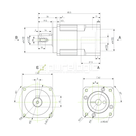 Редуктор планетарный прецизионный 42VRB3K-S13-P0 фото