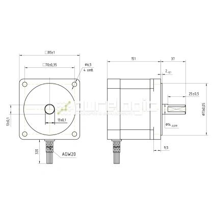 Двигатель шаговый PL86H151-D14 фото