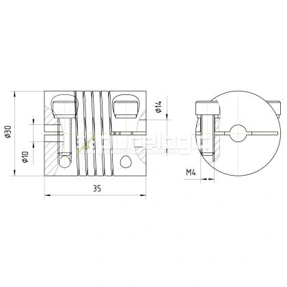 Муфта соединительная BR-3035-10-14 фото