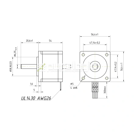Двигатель шаговый FL57STH56-2804A фото
