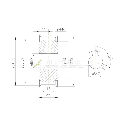 Шкив зубчатый BSY-20-5M-15-A-N8 1 132 Шкив зубчатый BSY-20-5M-15-A-N8 фото