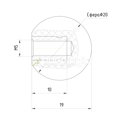 Ручка круглая 100118-20*M5 47 Ручка круглая 100118-20*M5 фото