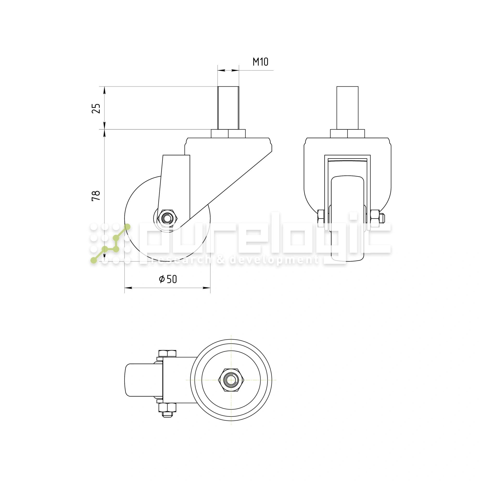 Колесная опора SJL-50 880 Колесная опора SJL-50 фото