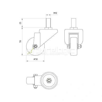 Колесная опора SJL-50 880 Колесная опора SJL-50 фото