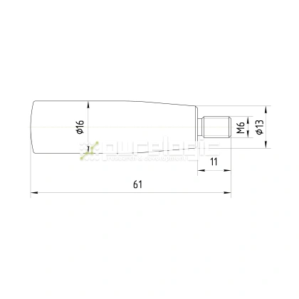 Рукоятка 100101-50*M6 183 Рукоятка 100101-50*M6 фото