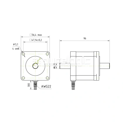 Двигатель шаговый PL57HD56-D6 фото