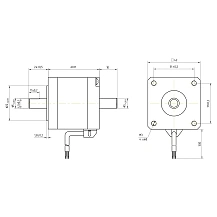 Двигатель шаговый биполярный 42CM08-SZ
