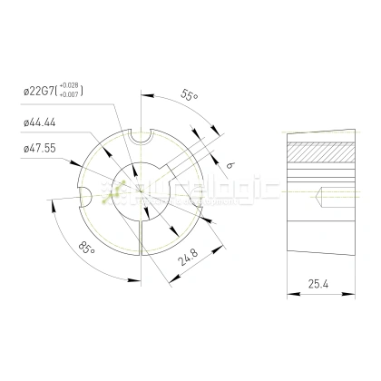 Втулка тапербуш 1210-22 390 Втулка тапербуш 1210-22 фото