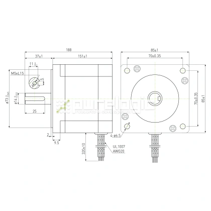 Двигатель шаговый PL86H151-D14K фото