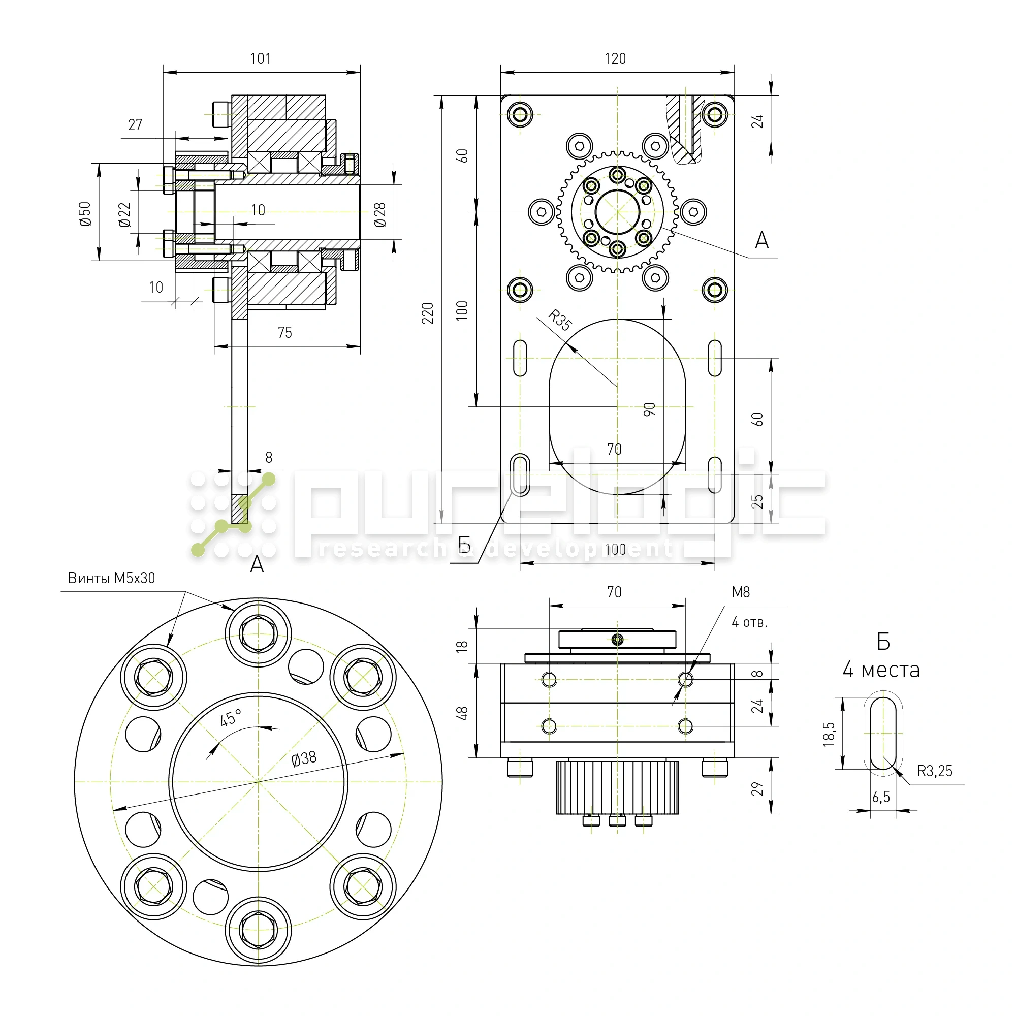 Модуль вращающейся гайки ШВП RY-MRN16 37 257 Модуль вращающейся гайки ШВП RY-MRN16 фото
