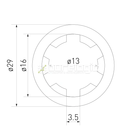 Шлицевая втулка SN-13x16 фото