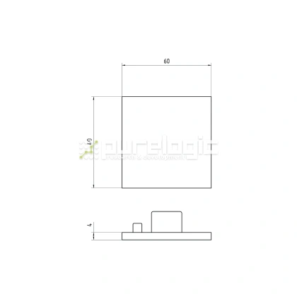 Пластиковая торцевая заглушка 4060BG фото