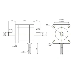 Двигатель шаговый биполярный 60CM22X-SZ