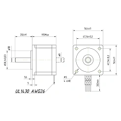 Двигатель шаговый FL57STH115-2804B 6 683 руб. Двигатель шаговый FL57STH115-2804B