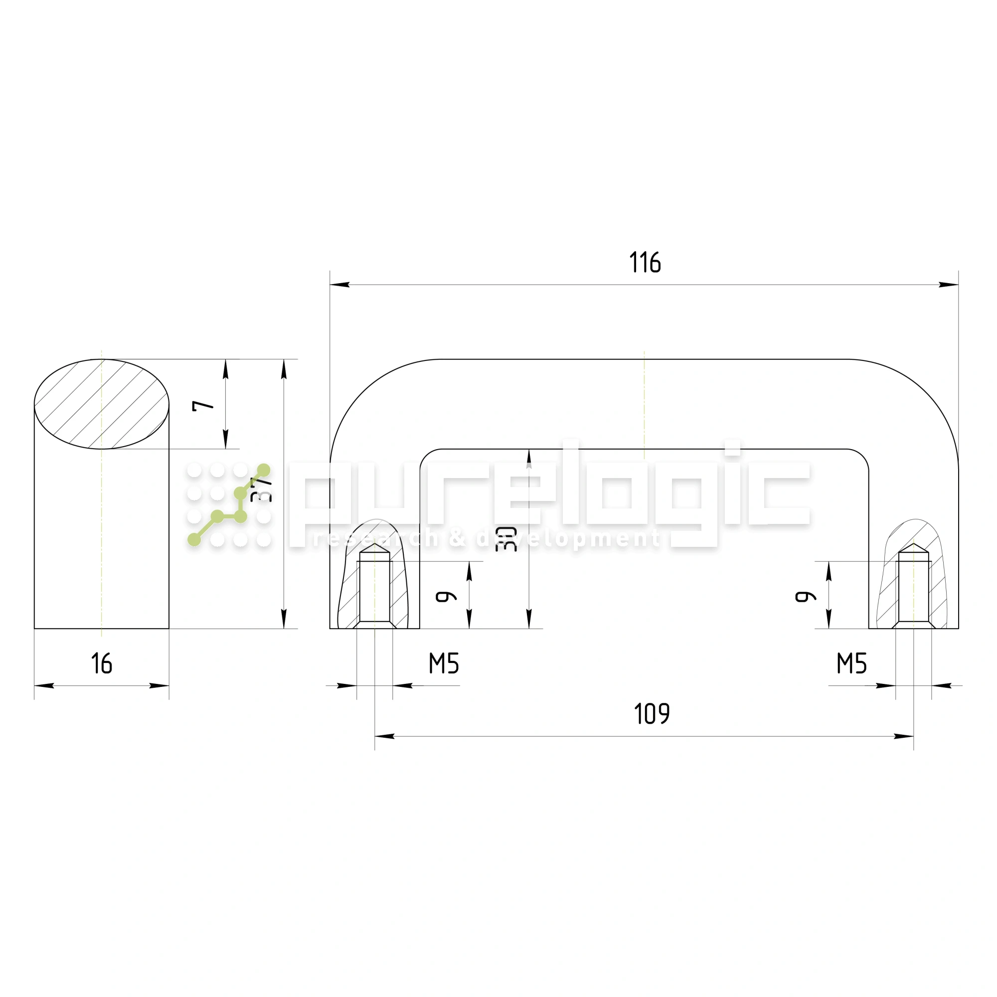 Ручка бугельная 100402-109*M5 1 260 Ручка бугельная 100402-109*M5 фото