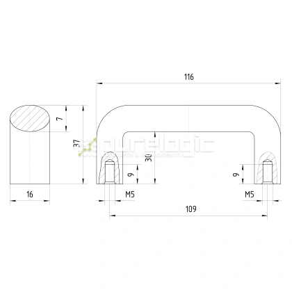 Ручка бугельная 100402-109*M5 1 260 Ручка бугельная 100402-109*M5 фото