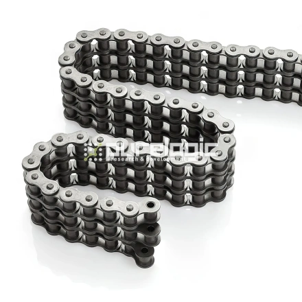 Цепь приводная роликовая трехрядная 08B-3 фото