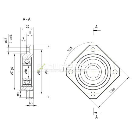 Опора ШВП Hiwin FF20-C5 фото