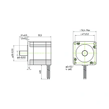 Двигатель шаговый трехфазный 3PL57H56-D8