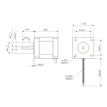 Двигатель шаговый биполярный 42CM04-1A