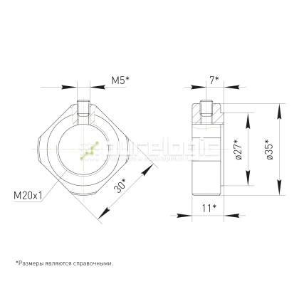 Стопорная гайка BS-M20x1 фото