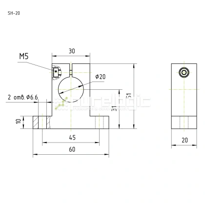 Держатель вала SH20 фото