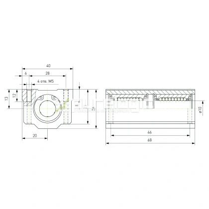 Модуль опорный удлиненный SC10L-UU фото