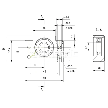 Опора ШВП Hiwin BF10-C5 фото