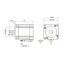 Двигатель шаговый трехфазный 3PL86H97-D14