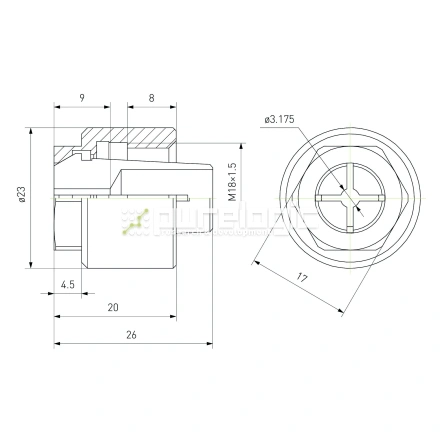 Цанга AMB зажимная с гайкой 3.175mm фото
