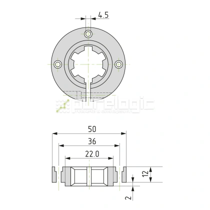 Опора шлицевого вала SH-13x16 фото