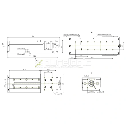 Модуль линейного перемещения PLLM-12-400 фото