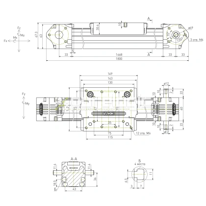 Модуль линейного перемещения CCM-W60-1800-5A фото