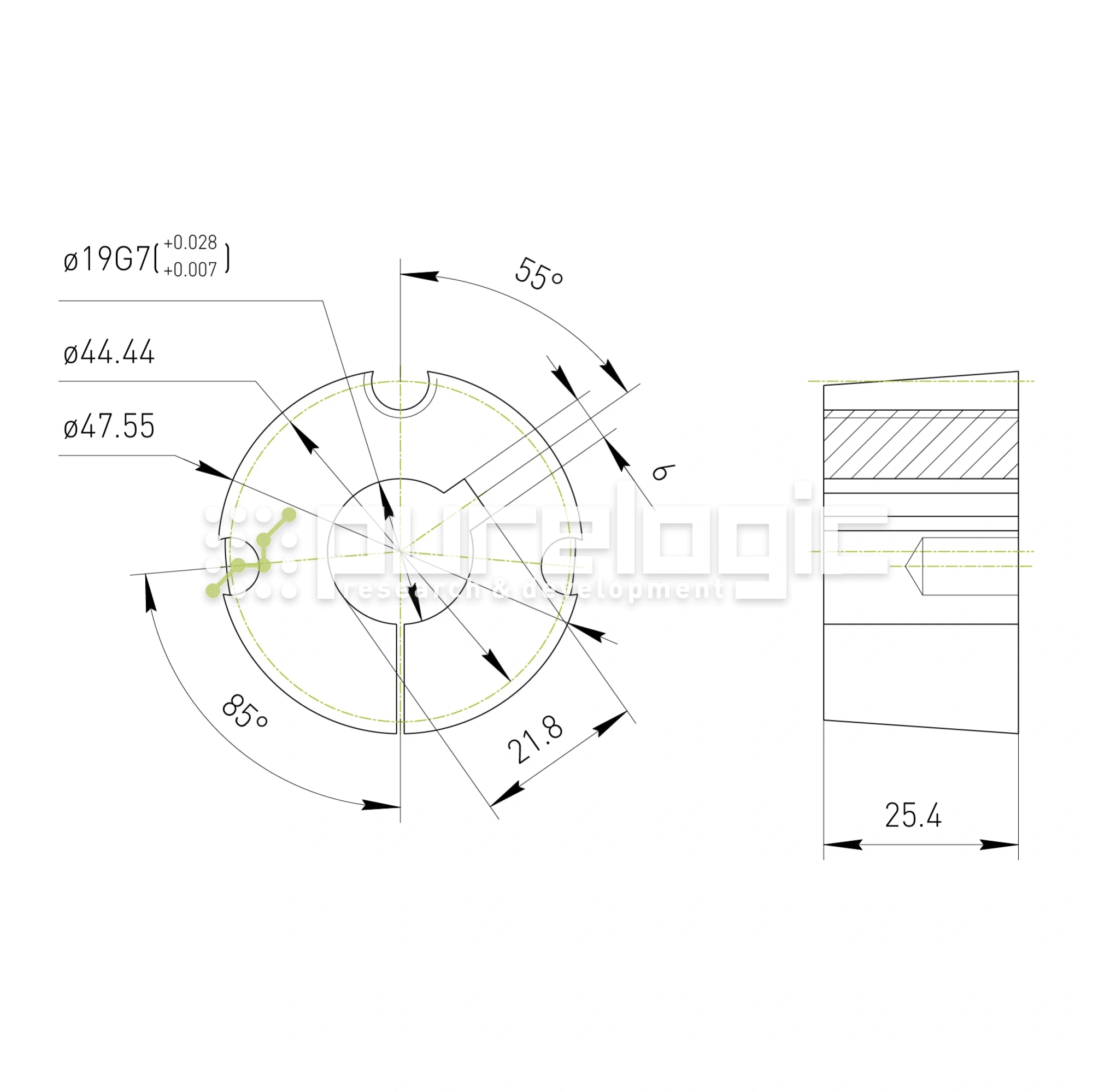Втулка тапербуш 1210-19 390 Втулка тапербуш 1210-19 фото