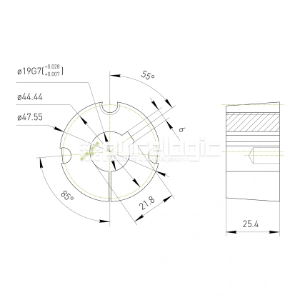 Втулка тапербуш 1210-19 390 Втулка тапербуш 1210-19 фото