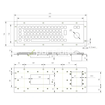 Промышленная клавиатура CT-KB01-65RMU фото
