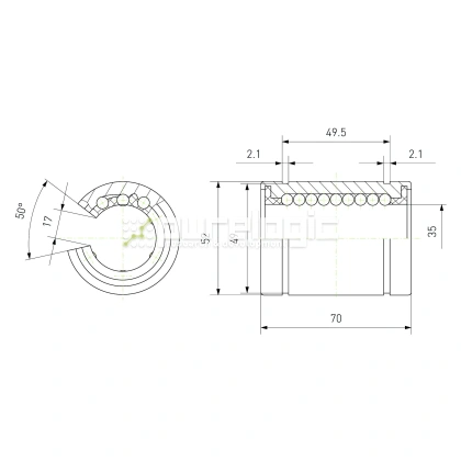 Втулка шариковая LM35-OP фото